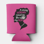 強感動的い女性ピンクのお母さんの日 缶クーラー (裏面)