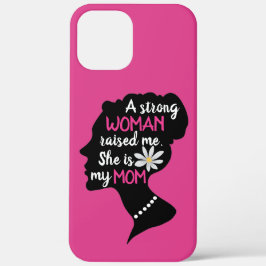 強感動的い女性ピンクのお母さんの日 iPhone 12 PRO MAX ケース