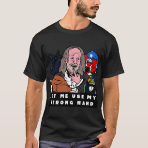 強手怖い映画ホラーおもしろいラー Tシャツ