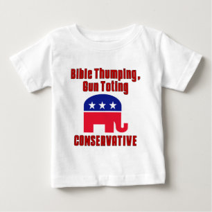 強打する聖書銃のTotinの保守主義者 ベビーTシャツ