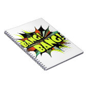 強打の強打の漫画本の効果音 ノートブック (右側)