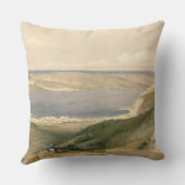 強打の方に見るガリラヤまたはGenezarethの海 クッション (裏面)