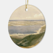 強打の方に見るガリラヤまたはGenezarethの海 セラミックオーナメント (左)