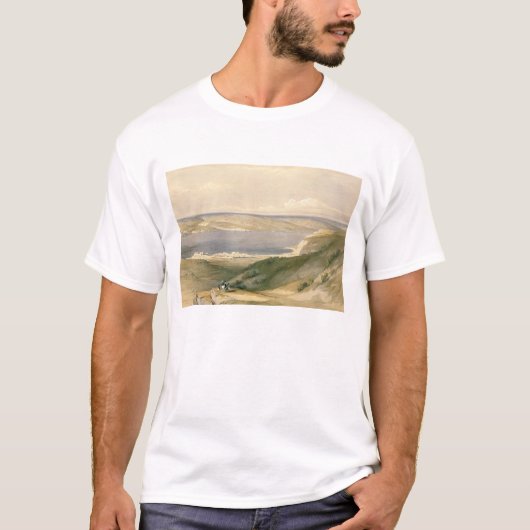 強打の方に見るガリラヤまたはGenezarethの海 Tシャツ (正面)
