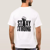 強拳アイコンT型 Tシャツ (裏面)