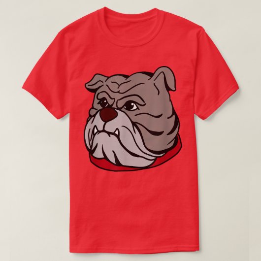 強気で強いブルドッグ Tシャツ (デザイン正面)