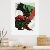 強気と弱気、取引、トレーダーと共有 ポスター (キッチン)