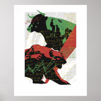 強気と弱気、取引、トレーダーと共有 ポスター