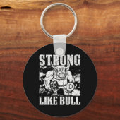強気なパワーリフティングボディビル キーホルダー (正面)
