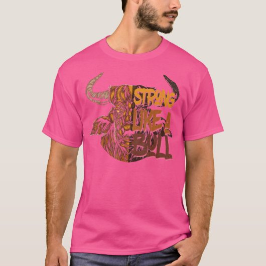 強気なパワーリフティングボディビル Tシャツ (正面)