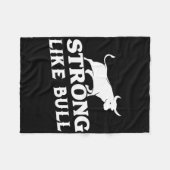 強気な強力持ち上げボディビル3 フリースブランケット (正面(横))