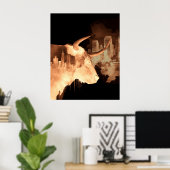 強気のブルストックマーケットニューヨークシティスカイライン ポスター (ホームオフィス)