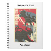 強気の弱気な株式市場のトレーディングログ帳 ノートブック (正面)