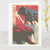 強気の弱気な株式市場グリーティングカード カード (黄色い花)