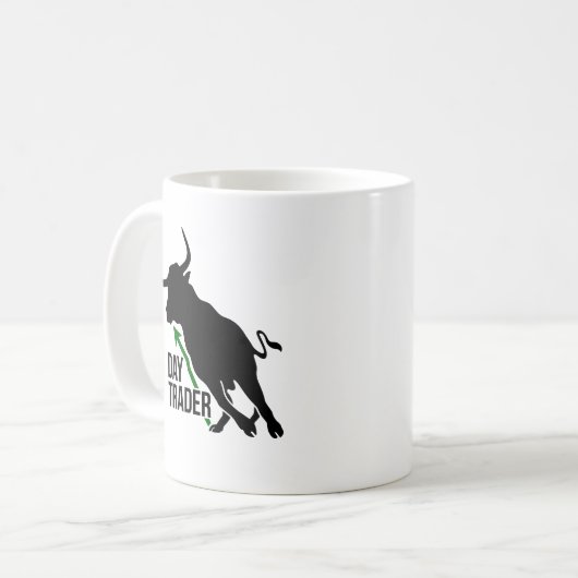 強気個人投資家 コーヒーマグカップ (正面左)