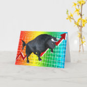 強気市場を充電す走る カード (黄色い花)