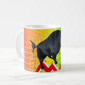 強気市場を充電す走る コーヒーマグカップ (正面左)