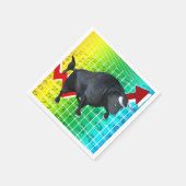 強気市場を充電す走る スタンダードカクテルナプキン (角)