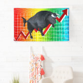 強気市場を充電す走る 横断幕 (インサイチュ)