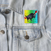 強気市場を充電す走る 缶バッジ (インサイチュ)