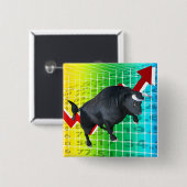 強気市場を充電す走る 缶バッジ (正面&裏面)