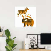 強気市場対弱気市場 ポスター (ホームオフィス)