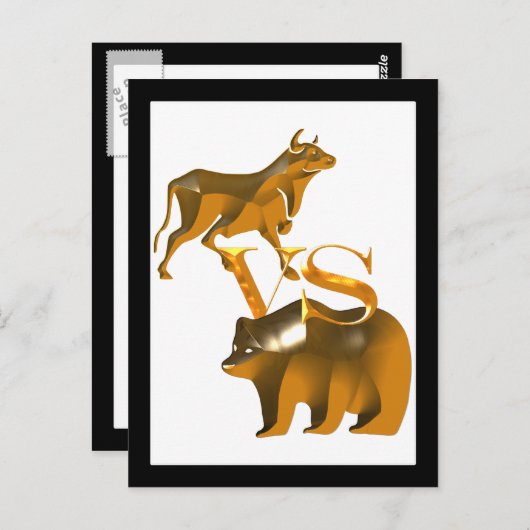 強気市場対弱気市場 ポストカード (正面/裏面)