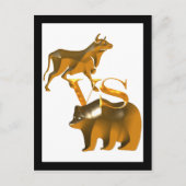 強気市場対弱気市場 ポストカード (正面)