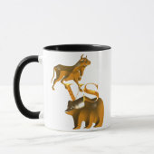 強気市場対弱気市場 マグカップ (左)