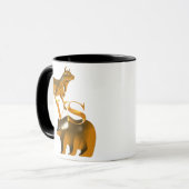 強気市場対弱気市場 マグカップ (正面左)