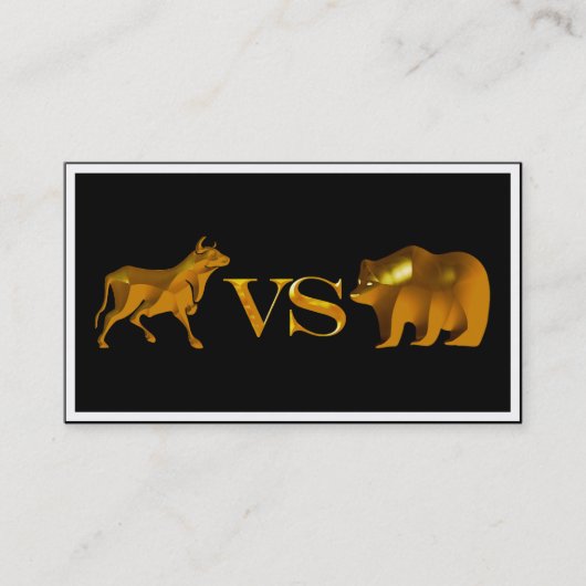 強気市場対弱気市場 名刺 (正面)