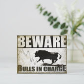 強気市場投資家向けはがき ポストカード (スタンド正面)