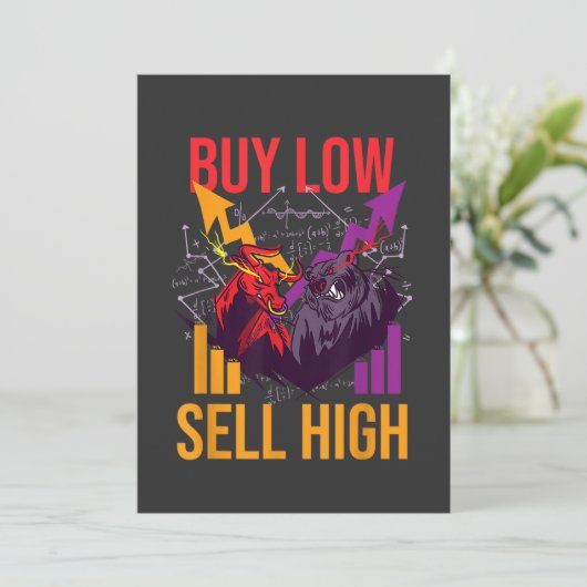 強気市場買の低売り高取引の株式市場 招待状 (スタンド正面)