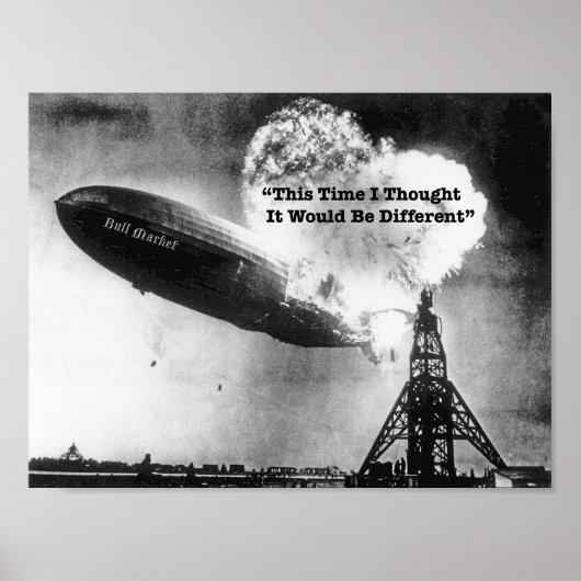 強気相場の急落ユーモア ポスター (正面)