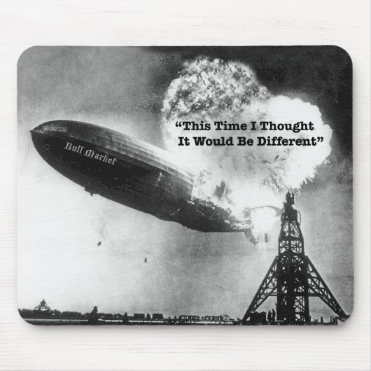 強気相場の急落ユーモア マウスパッド (正面)