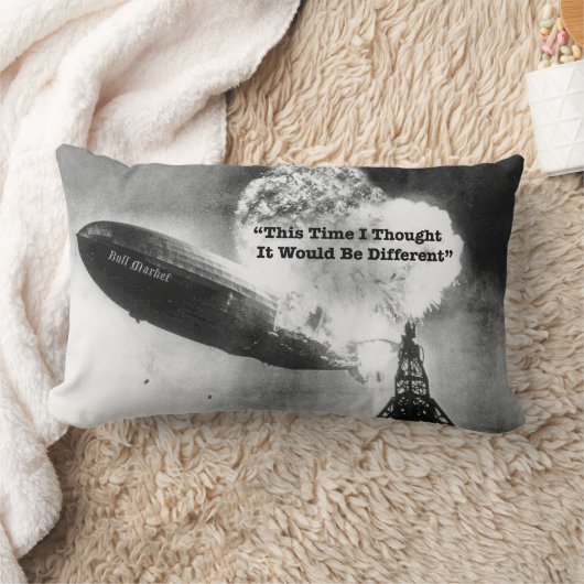 強気相場の急落ユーモア ランバークッション (ブランケット)