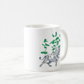 強気相場飛んでいる金 コーヒーマグカップ (正面右)