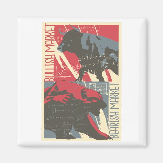 強気・弱気市場 – 日産トレーダーの贈り物 マグネット (正面)