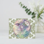 強烈で怖いパステルウィッチダマスクハロウィーン シーズンポストカード (スタンド正面)