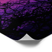 強烈で鮮やかな – 紫の夕日の風景 ポスター (角)