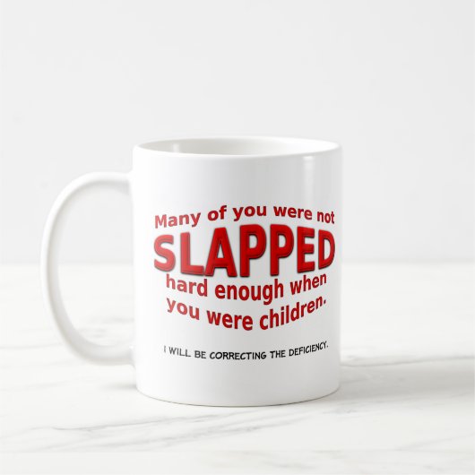 強烈なしばき Funny Mug コーヒーマグカップ (左)