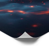 強烈なエネルギーを放つ炎のドラゴンヘッド ポスター (角)