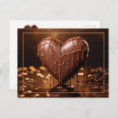 強烈なチョコレートハートバレンタイン ポストカード (正面/裏面)