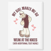 強烈なバレンタインデーのプレゼント 弱い膝の日  マグネット (正面)