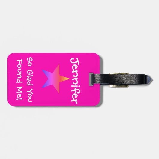 強烈なピンク私たちは一緒に所属している ラゲッジタグ (裏面横)