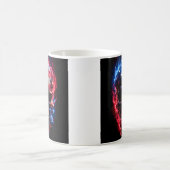 強烈な影の愛国的なスカルマグ コーヒーマグカップ (中央)