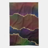 強烈な暗灰岩 | ムーディレインボージュエルトーン キッチンタオル (縦)