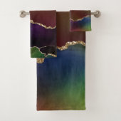 強烈な暗灰岩 | ムーディレインボージュエルトーン バスタオルセット (インサイチュ)