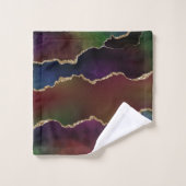 強烈な暗灰岩 | ムーディレインボージュエルトーン バスタオルセット (ウォッシュタオル)