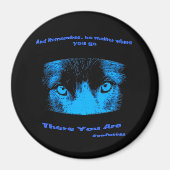 強烈な目の孔子の感動的引用文磁石 マグネット (正面)